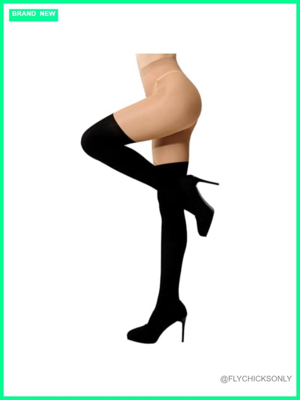 Faux Thigh High Tights Mock Over the Knee Sweater Socks Women Stockings